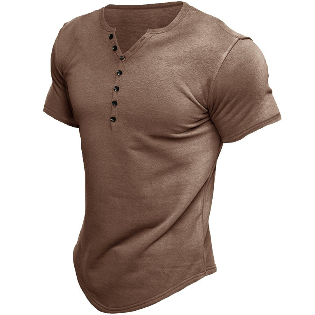 Kurzärmelige Henley-Hemd
