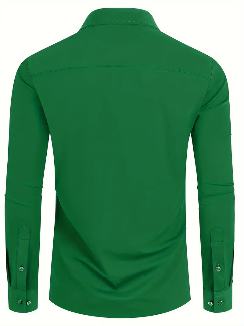 Hochwertiges Einfarbiges Slim-Fit-Hemd