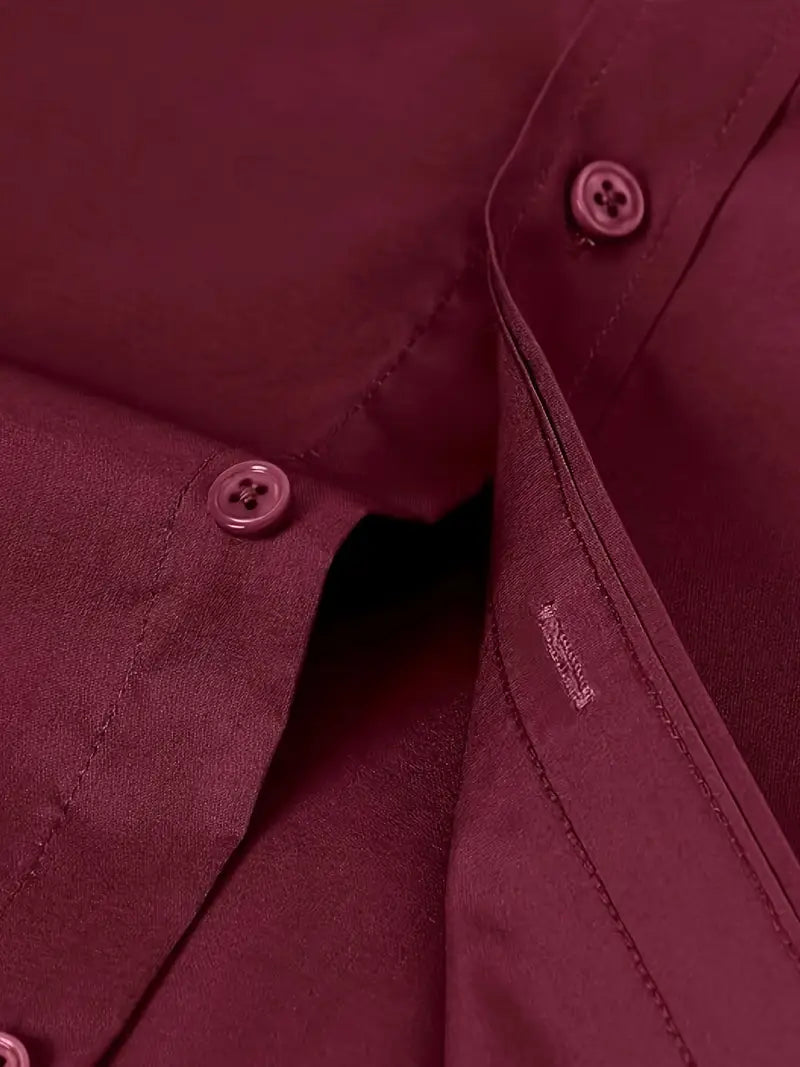 Hochwertiges Einfarbiges Slim-Fit-Hemd