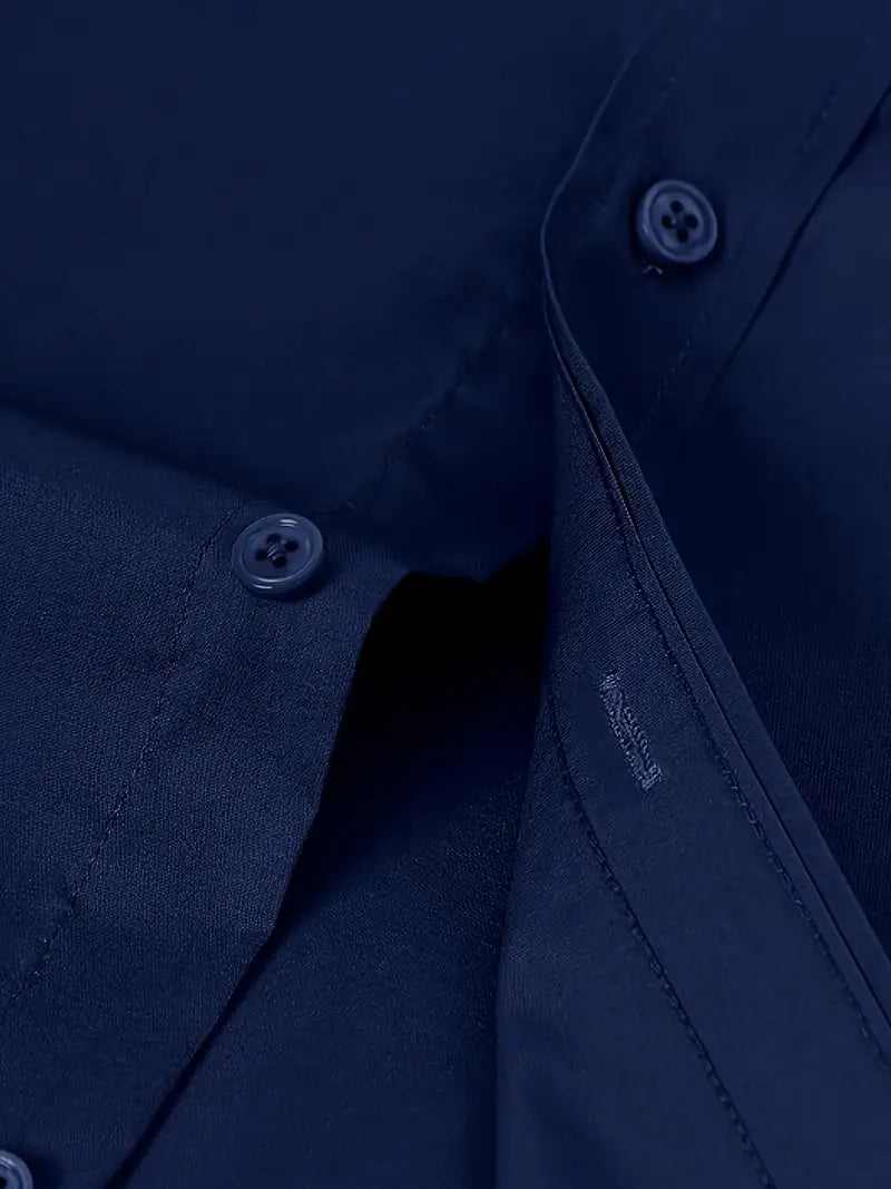 Hochwertiges Einfarbiges Slim-Fit-Hemd