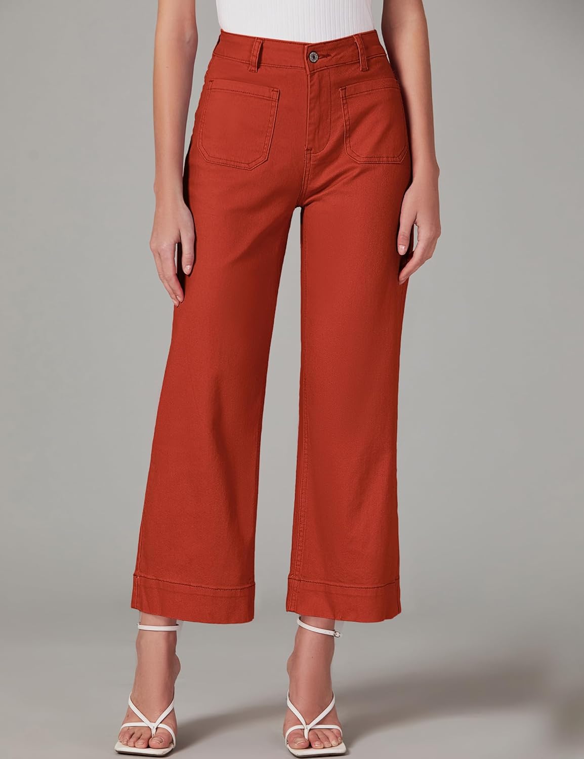 Women's wide-leg jeans, stylish high-waisted flared jeans