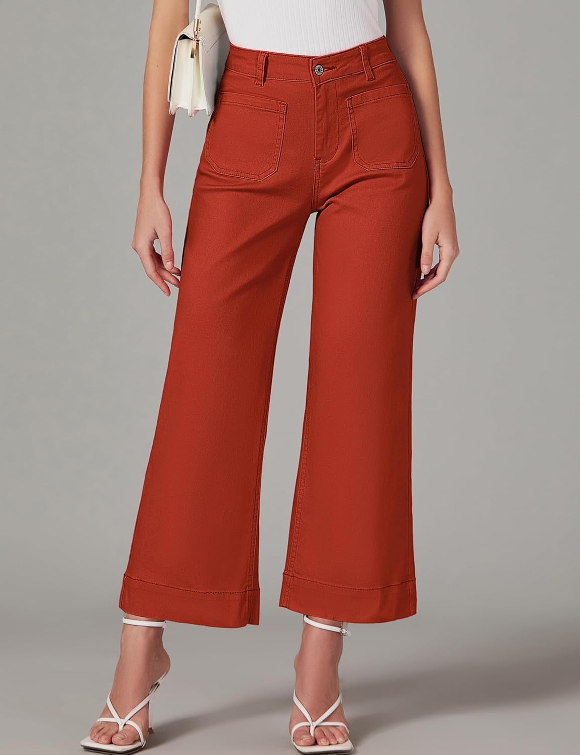 Women's wide-leg jeans, stylish high-waisted flared jeans