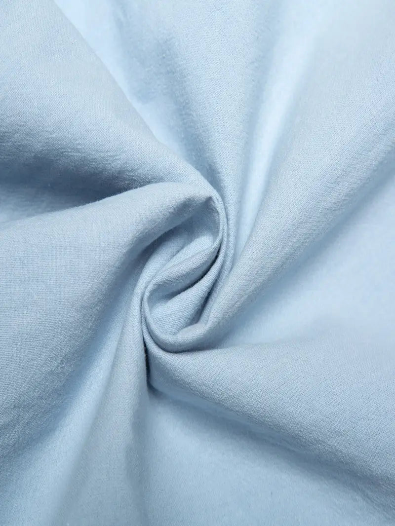 Langärmliges Leinenhemd mit Mandarinkragen und Knopfleiste