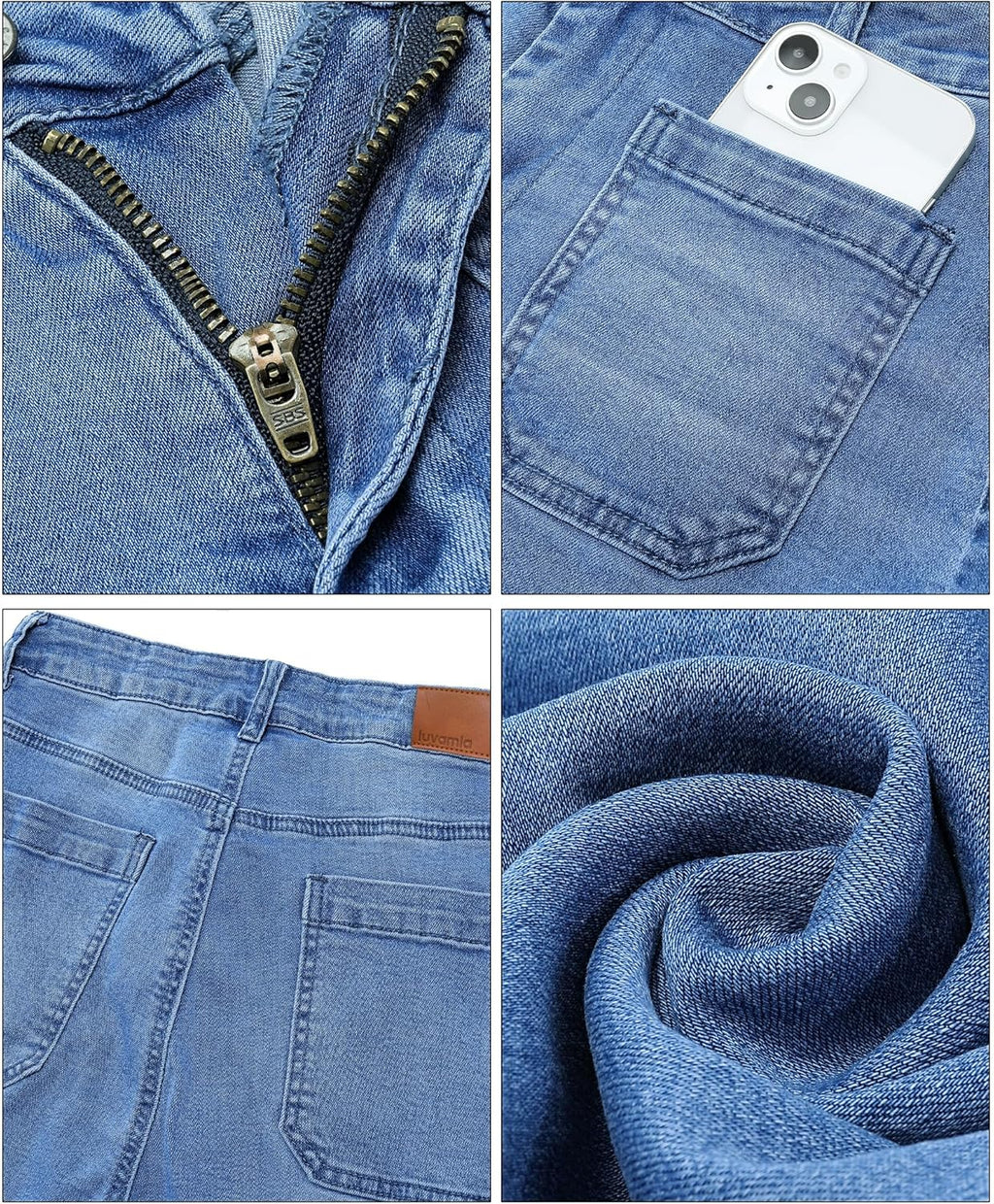 Women's wide-leg jeans, stylish high-waisted flared jeans