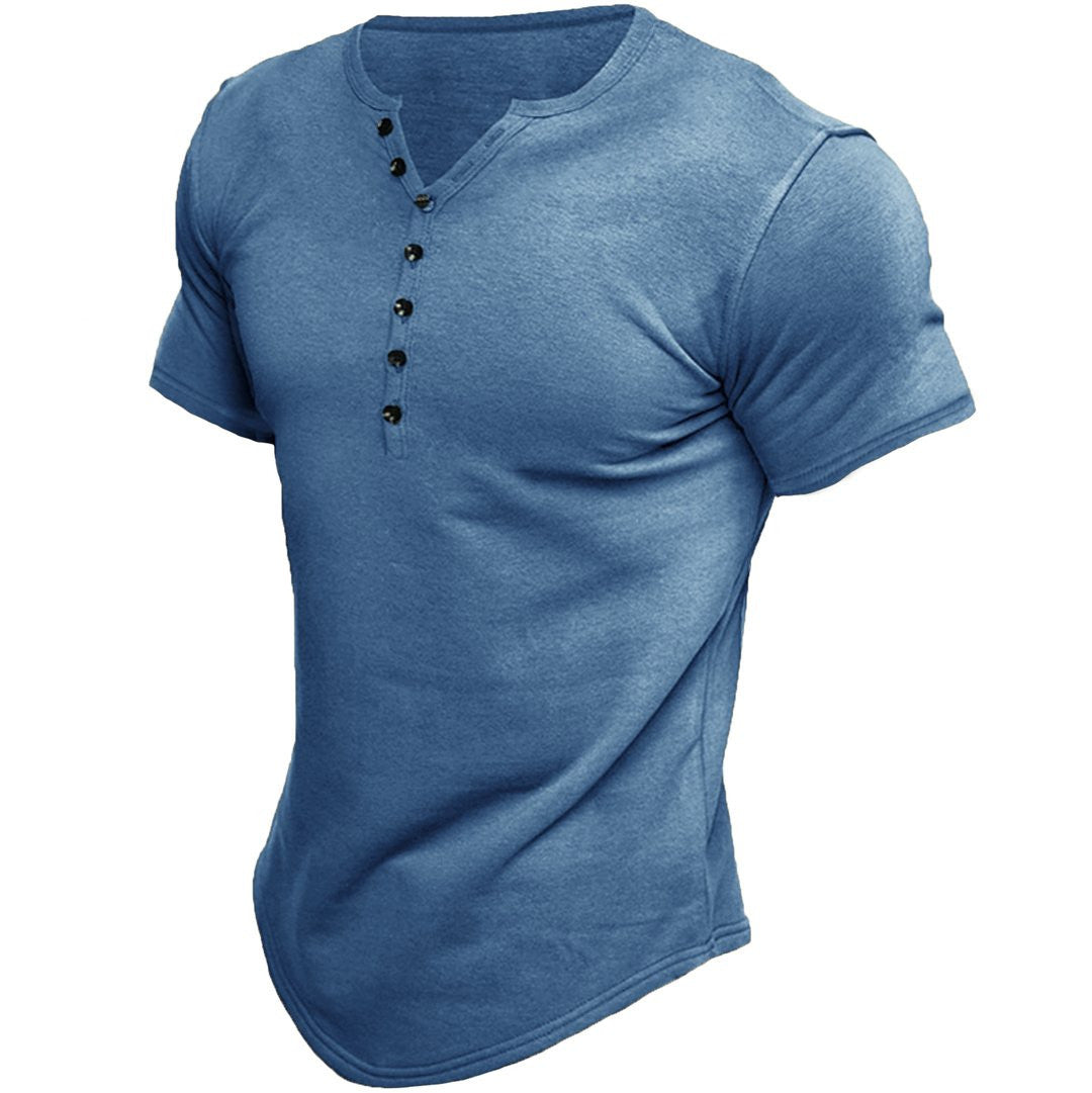 Kurzärmelige Henley-Hemd