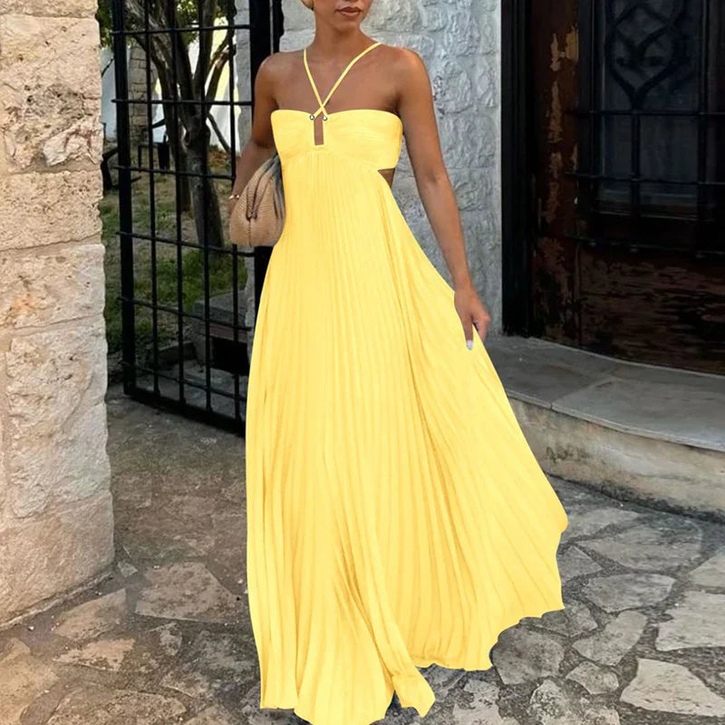 MONICA | HALTER MAXI DRESS