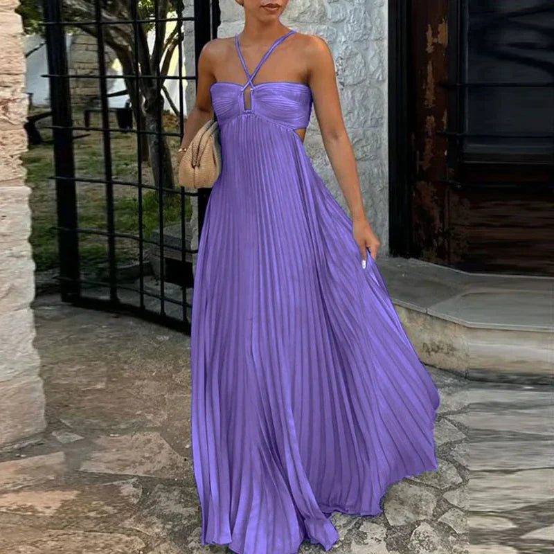 MONICA | HALTER MAXI DRESS