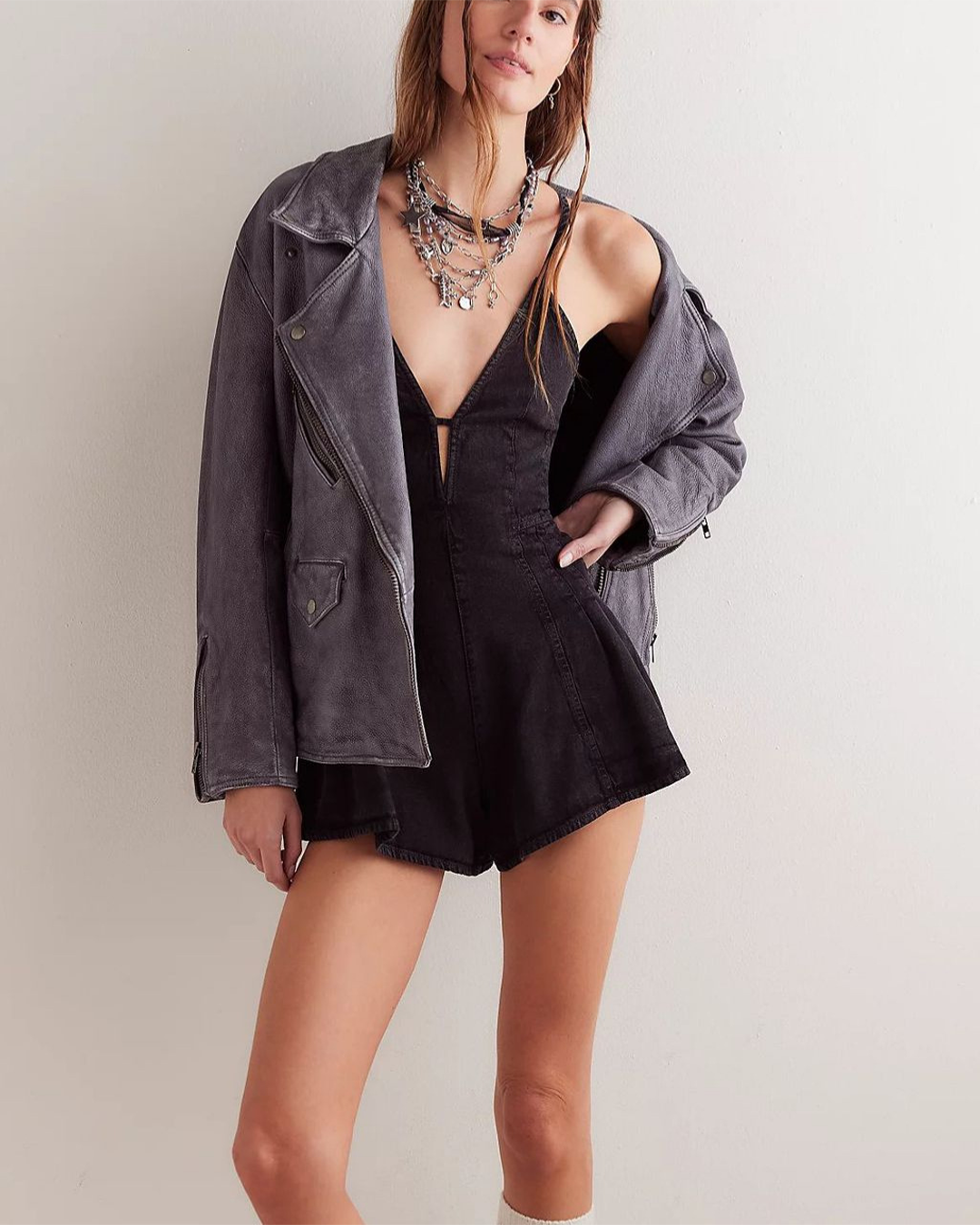 Louise Denim Romper