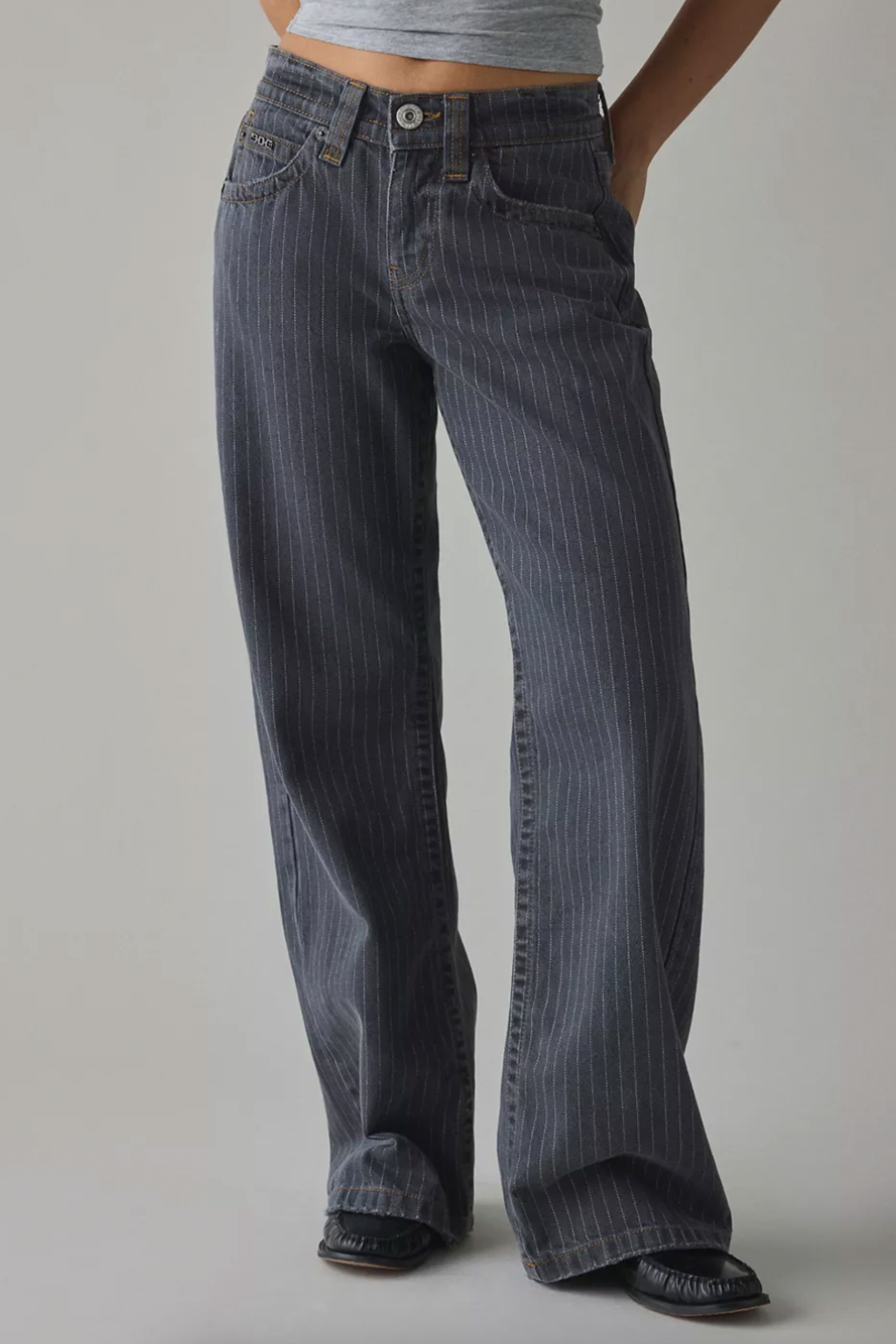 Chic Pinstripe Denim