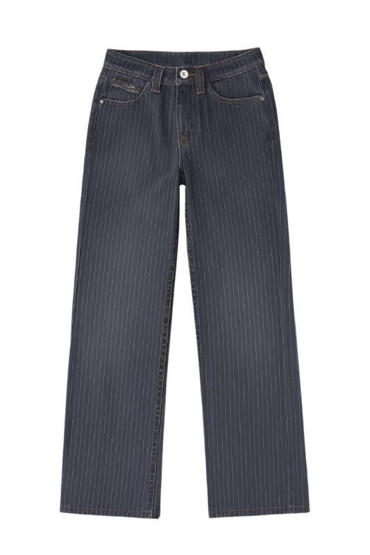 Chic Pinstripe Denim