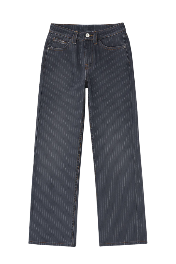 Chic Pinstripe Denim